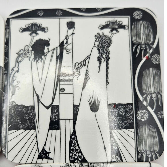 Aubrey Vincent Beardsley Art Prints on Coaster Pre-owned Total 12 - Picture 3 of 10